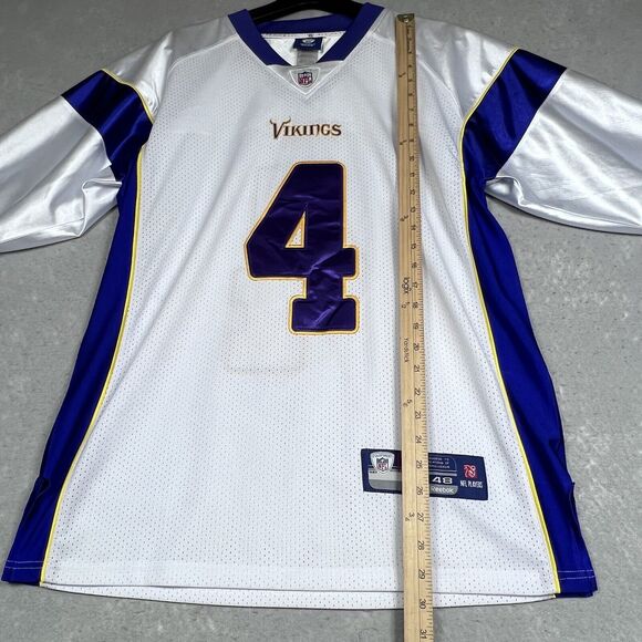 Minnesota Vikings Mens Jersey Size 48 White Brett Favre Reebok NFL Stitched - Picture 9 of 14